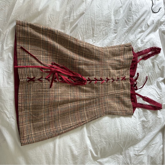 With Jean plaid mini dress - Picture 5 of 7